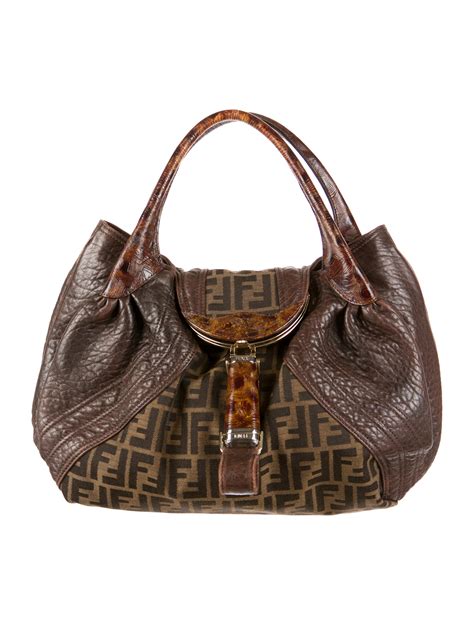 brown Fendi handbags